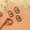 Double-Sided Rectangle Lock Alloy Charm Pendant 14x7mm