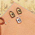 Small Padlock Metal Charms in Gold, Bronze and Silver Tone Finishes view 1