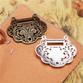 Ornate Openwork Lock Alloy Charm in 3 Metal Finishes view 2