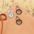 Vintage Love Padlock Charm Metal Jewelry Component, 3 Finish Options view 1
