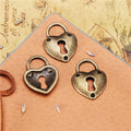 24x18mm Heart Lock Alloy Charm Pendant for Necklace DIY Jewelry