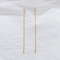 Gold Box Chain Threader Ear Wire Findings Loop Pin Ends view 2