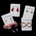 White Multi Hole Earring Display Cards with Hanging Slots view 3
