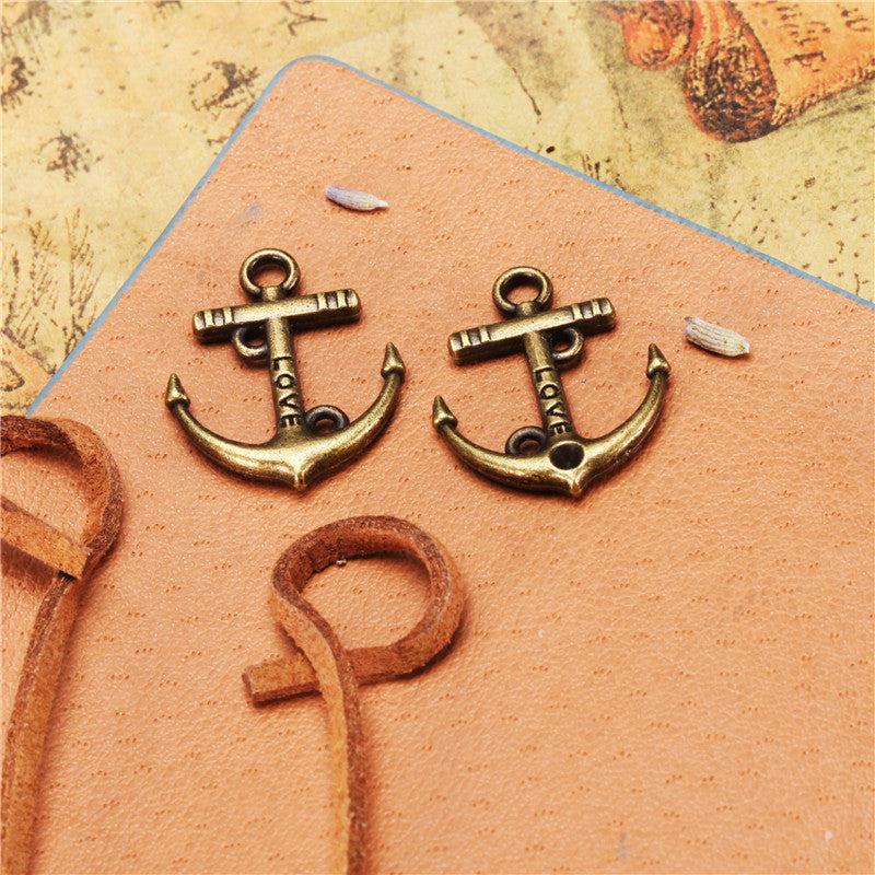 LOVE Anchor Alloy Charm Pendant