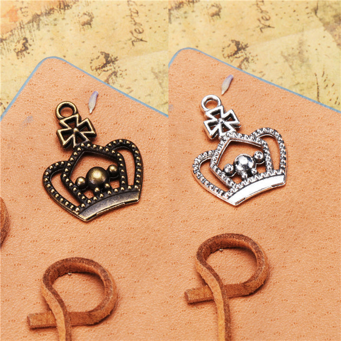 25×20mm Cross Crown Alloy Charm Pendant for DIY Jewelry