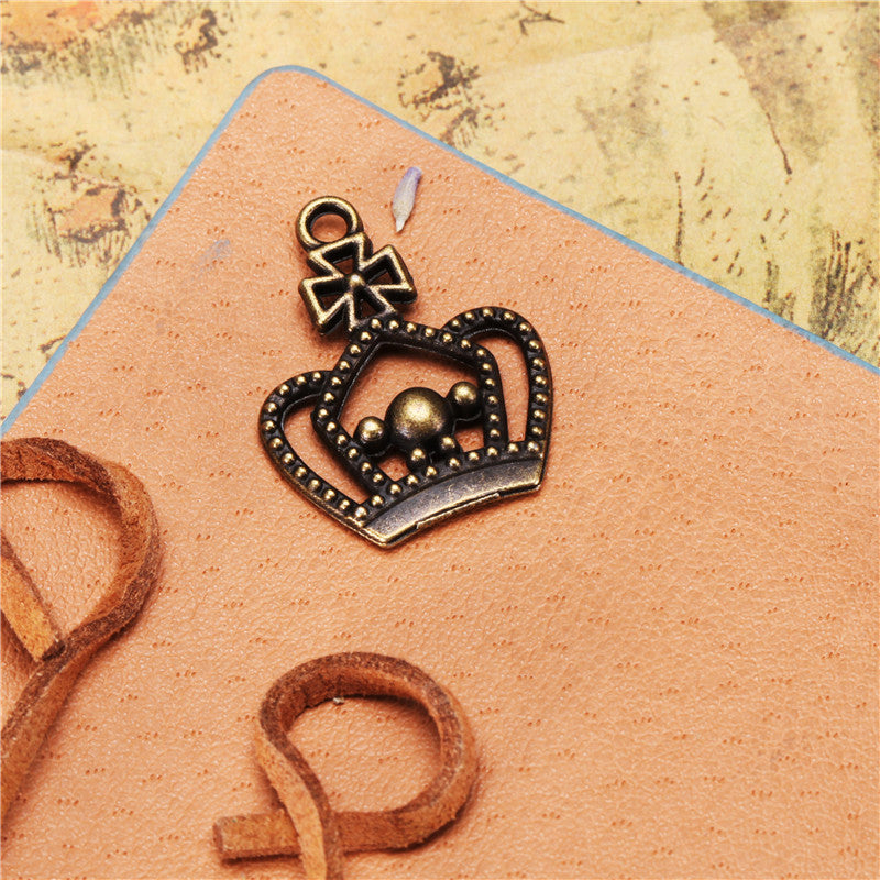 25×20mm Cross Crown Alloy Charm Pendant for DIY Jewelry