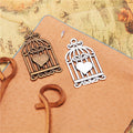 Heart Birdcage Metal Charm Pendant in 4 Finishes for Jewelry Making view 1