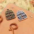 Vintage Geometric Birdcage Charm Metal Jewelry Component, 6 Finish Options view 1