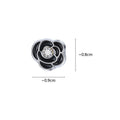 Silver Tone Magnetic Stud Earrings in Three Black Enamel Designs view 5