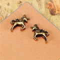 24x23mm Double-Sided Alloy Unicorn Pegasus Charm Pendant