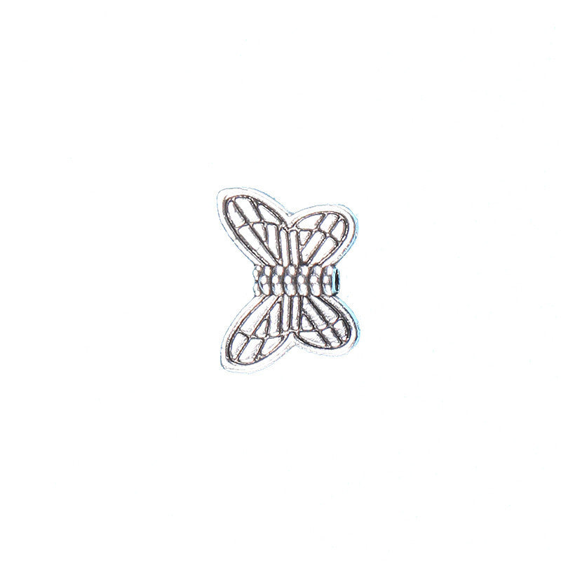 Butterfly Alloy Large Hole Bead for DIY Bracelets 14x11mm
