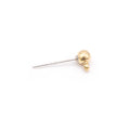 Gold Tone Ball Cup Earring Post DIY Jewelry Findings view 1