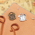 Round Alarm Clock Metal Charm in Four Finish Options view 1