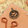 33x25mm Vintage Hollow Clock Alloy Charm Pendant