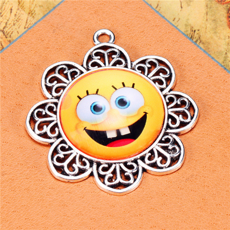 25mm Petal Cabochon Tray Bezel Setting Pendant Base