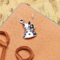 Vintage Floral Dress Charm Metal Jewelry Component, 3 Finish Options view 5