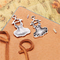 Vintage Ballet Dress Charm Metal Jewelry Component, 3 Finish Options view 4