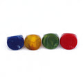 Chunky Oval Resin Signet Rings in Four Solid and Tortoiseshell Colors view 2