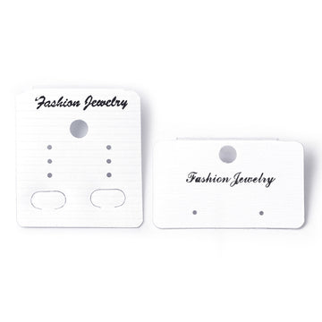 White Fashion Jewelry Earring Display Cards Two Styles
