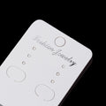 White Multi Hole Earring Display Cards with Hanging Slots view 4