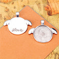 Winged Love Round Pendant Tray Jewelry Making Component view 2