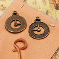 Vintage 24mm Alloy Clock Charm Pendant