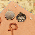 Numbered Clock Face Charm With Heart Center Detail For Jewelry Making view 3