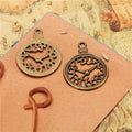 37x28mm Vintage Alloy Clock Charm Pendant