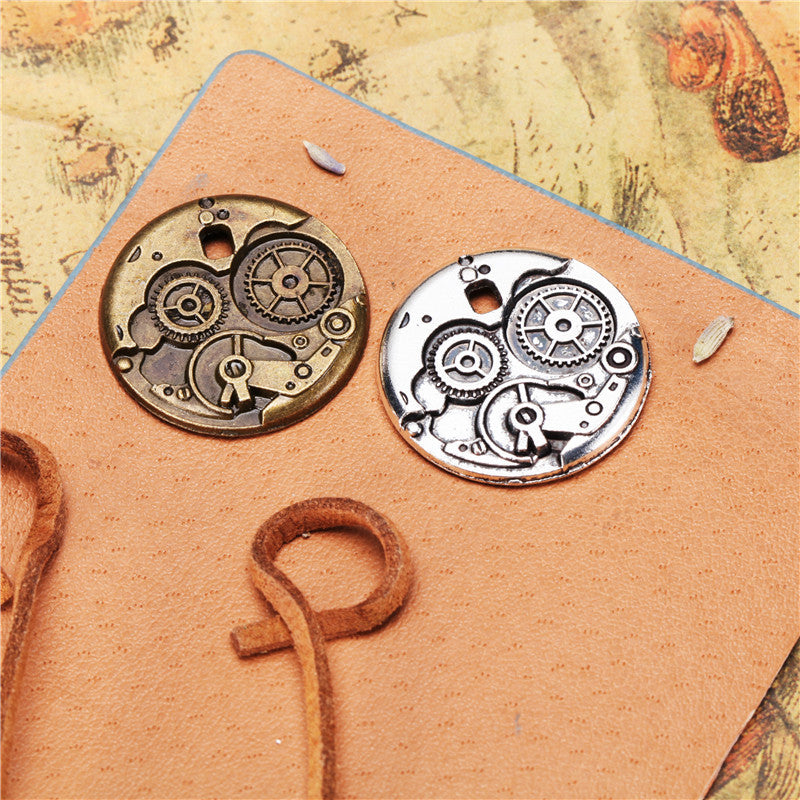 25mm Watch Movement Gear Alloy Charm Pendant
