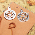 Open Roman Numeral Clock Metal Charm in 3 Decorative Finishes view 4