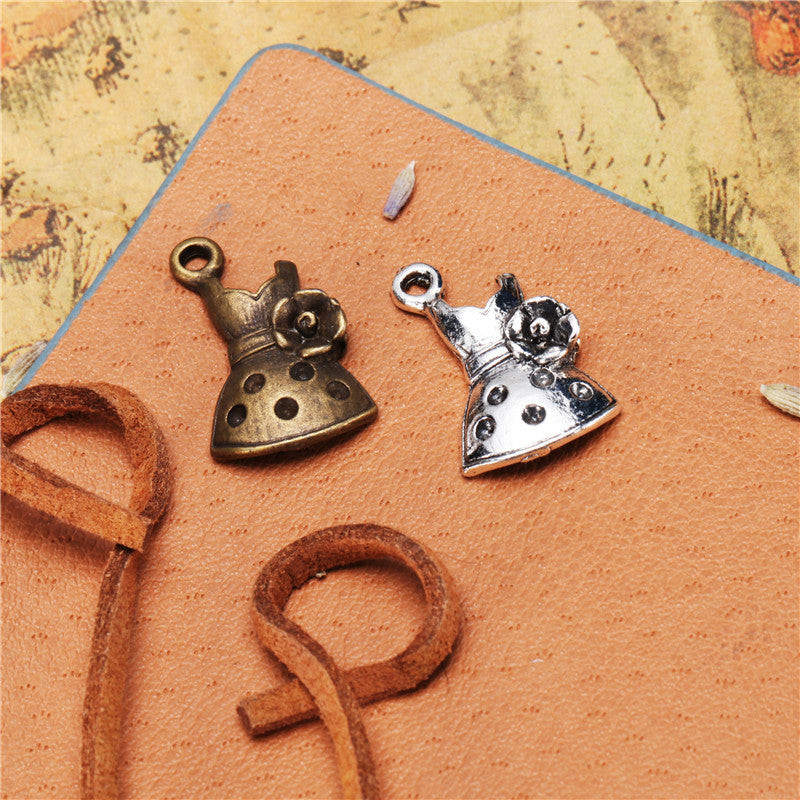 20x12mm Alloy Ballet Dress Charm Pendant