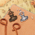 Vintage Ballet Dress Charm Metal Jewelry Component, 3 Finish Options view 1