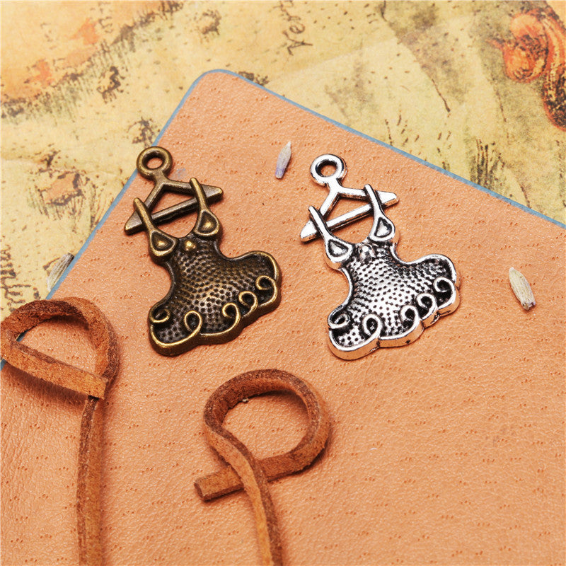 Vintage Alloy Ballet Skirt Charm Pendant 29x18mm