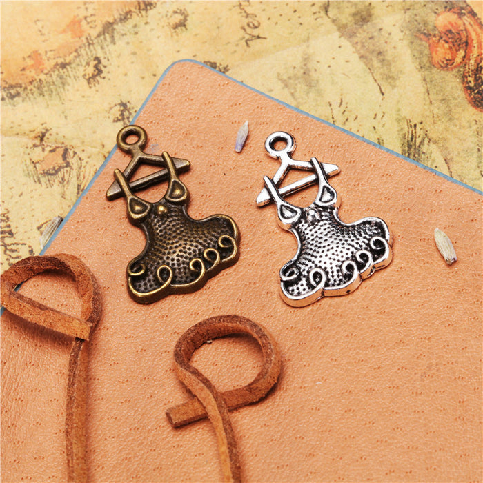 Vintage Alloy Ballet Skirt Charm Pendant 29x18mm