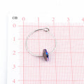 Silver Tone Heart Crystal Hoop Earrings in Two Iridescent Colors view 5