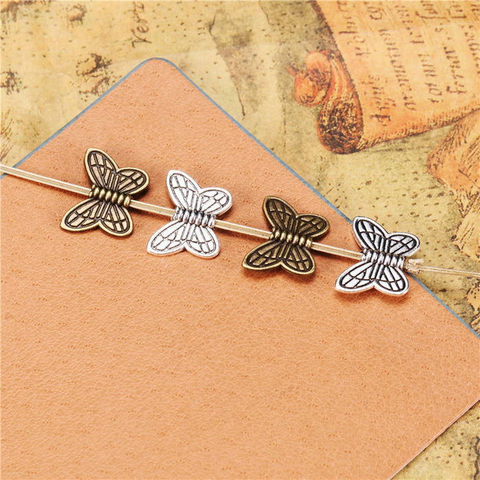 Butterfly Alloy Large Hole Bead for DIY Bracelets 14x11mm