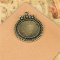25mm Flower Pendant Tray Cabochon Base
