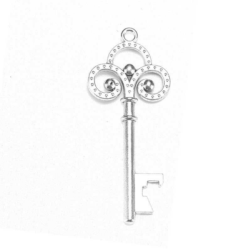 Vintage Double-Sided Bottle Opener Key Charm Pendant 66x28mm