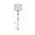 Ornate Key Shaped Metal Bottle Opener in Six Finishes view 5