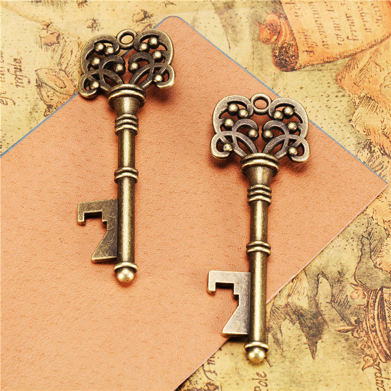 Alloy Key Bottle Opener Keychain Pendant