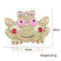 Enamel Frog Brooch Crystal Bow Blue Pink Green Styles view 5