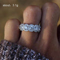 Silver And Rose Gold Tone Oval Eternity Band In A Polished Decorative Design view 5
