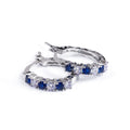 Round Stone Half-Hoop Earrings In Seven Bright Colors view 10