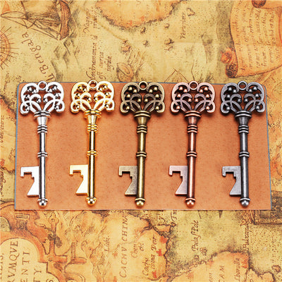 key-shaped bottle openers in grouped front view