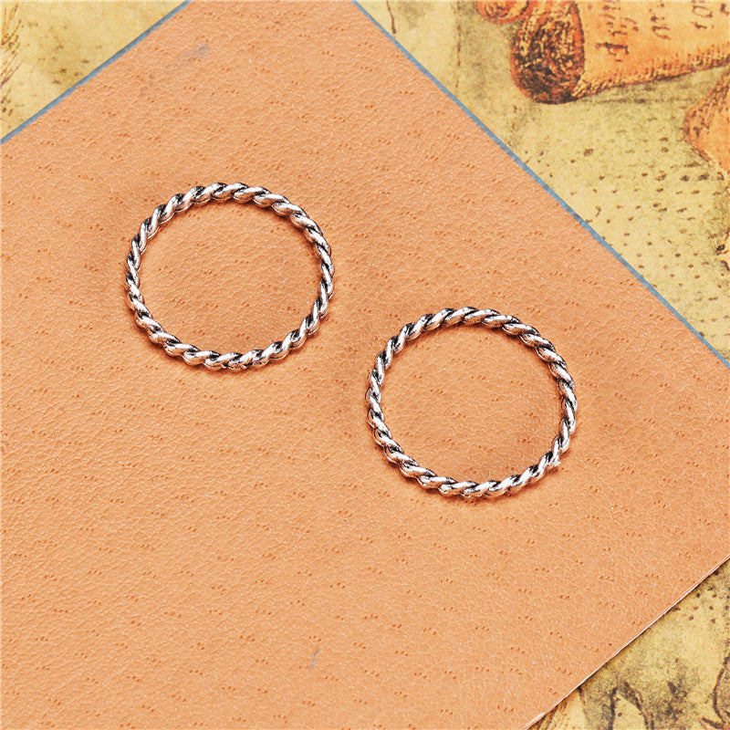 20mm Twisted Ring Alloy Connector for DIY Jewelry