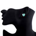 Gold Tone Heart Druzy Stud Earrings in a Three Pair Color Set view 5