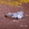 Silver Tone Oval Cluster Ring With Clear Stones Statement Jewelry view 5