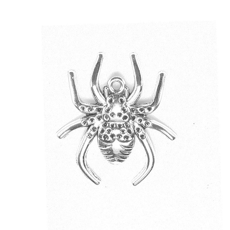 Punk Alloy Spider Charm Pendant 29x25mm for DIY Jewelry