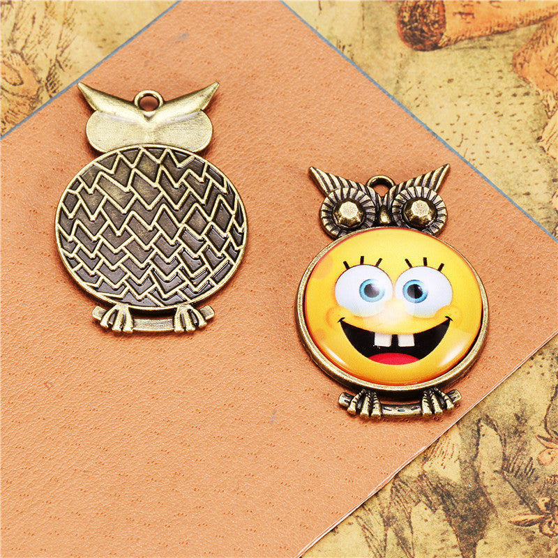 25mm Owl Pendant Cabochon Tray Bezel Setting