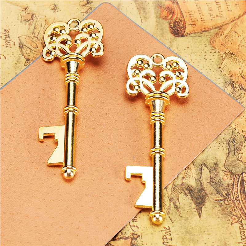Alloy Key Bottle Opener Keychain Pendant